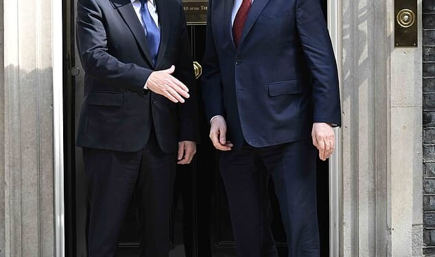 Keir Starmer welcomed Gordon Brown to Downing Street this morning
