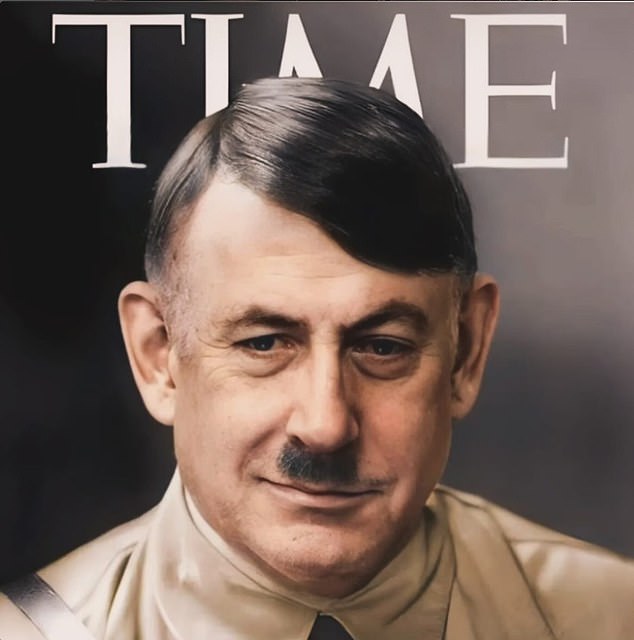 In March 2024, Mrs Astor posted an AI picture of Mr Netanyahu looking like Hitler on a fake Time magazine cover