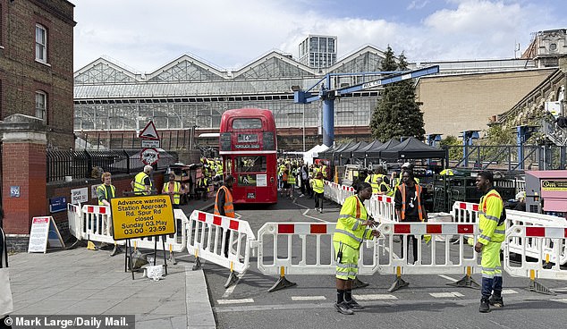 Filming for the latest adaptation of JK Rowling¿s novels began earlier this year and the show is due to air next year (current filming pictured outside Waterloo)
