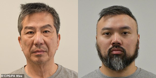 Yuen, 65, (left) and Wai, 40, (right) were convicted under the National Security Act 2023 following a trial at the Old Bailey
