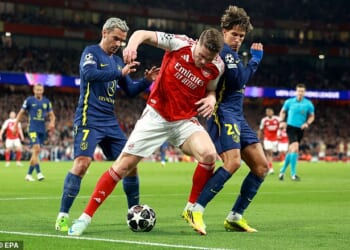 Viktor Gyokeres held the ball up superbly at the Emirates on Tuesday night as Arsenal beat Atletico Madrid to reach the Champions League final