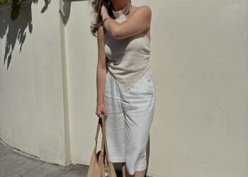 Fashion director Sophie Dearden-Howell in Next and Topshop