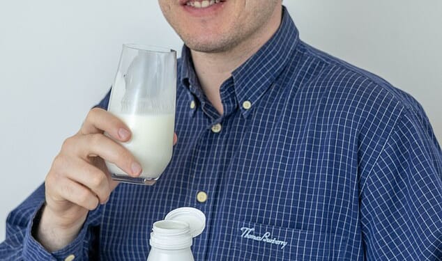 Luke Chafer drank one glass of kefir milk each day for a month, with astonishing results