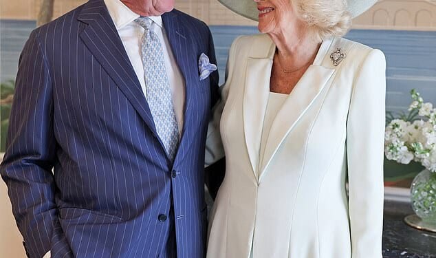 The royal couple pose together in Washington DC on their state visit to the US last week.