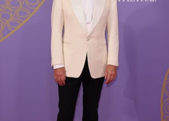 Walliams used photographs of himself in a cream tuxedo – which he also wore at the Mediterrane Film Festival (pictured) – to illustrate his dating profile on Raya