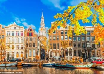 A ferry from Newcastle to Amsterdam can cost from £69 each way, based on four people in an inside cabin and car