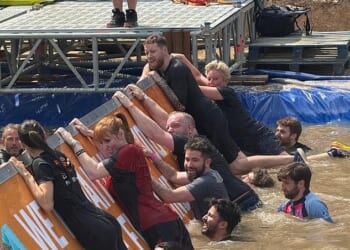 Angela Rayner posted images of herself taking part in a 'Tough Mudder' challenge for charity yesterday