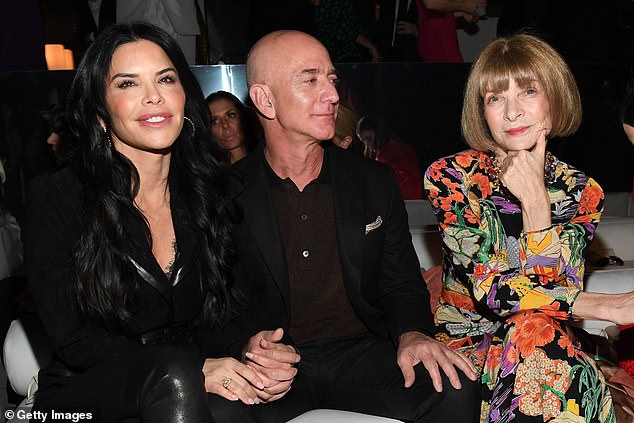 'The Bezoses are where the American dream is at right now for status, wealth and style,' William Norwich, a former editor at Vogue, explained to Page Six. 'They display conspicuous consumption [and] they have the "AWOK" – the Anna Wintour OK'; the trio is seen in 2020