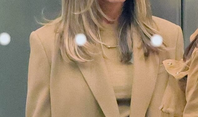 Jennifer Aniston was spotted filming season five of Apple TV+ series The Morning Show on Thursday