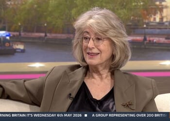 Kate Garraway and Maureen Lipman (pictured) were seen bonding while appearing live together on Good Morning Britain on Wednesday as the actress opened up on finding love again