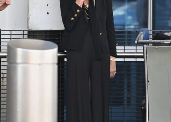 Kate Moss enjoyed a post-flight smoke and vape as she landed at JFK Airport in New York just hours before fashion's biggest night of the year, the Met Gala
