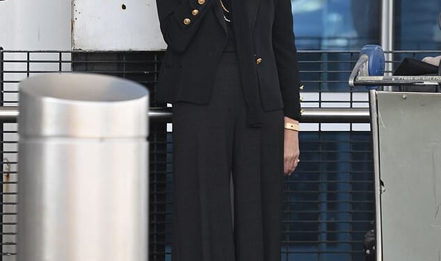 Kate Moss enjoyed a post-flight smoke and vape as she landed at JFK Airport in New York just hours before fashion's biggest night of the year, the Met Gala