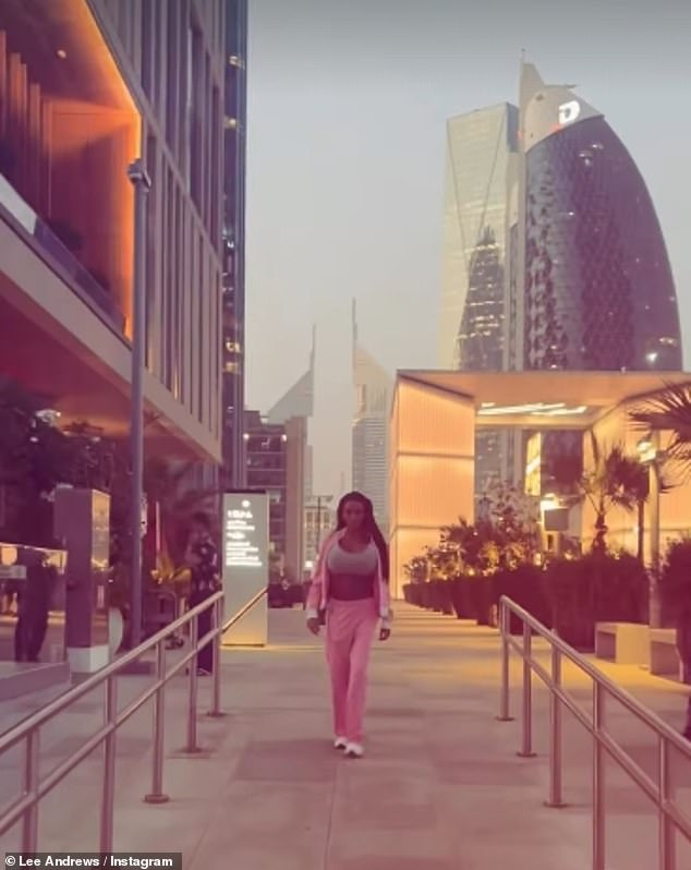 In a video, the TV personality donned a white crop top and pink tracksuit bottoms as she flashed her midriff revealing the new writing on her rib cage