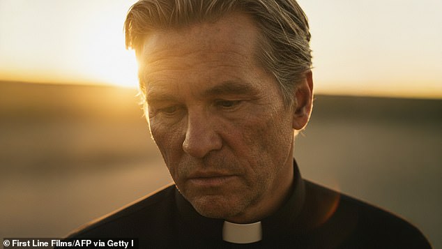 Recently, Val Kilmer has also been able to feature in an upcoming film posthumously after AI 'brought him back to life' (pictured) to finish a project he hadn't completed before his death