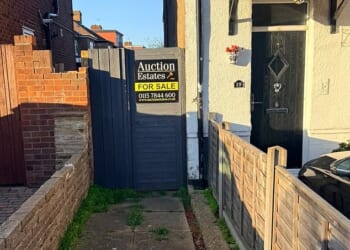 Investors can buy a London alleyway in Enfield, pictured, for the bargain price of £1,500