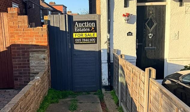 Investors can buy a London alleyway in Enfield, pictured, for the bargain price of £1,500