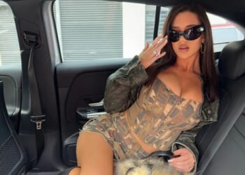 Love Island star with show’s biggest ever boobs wows in camo corset and mini skirt after snogging Demi Sims