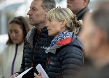 Kate and Gerry McCann (both pictured) were warmly welcomed by supporters and well-wishers for the informal outdoor gathering in their home village of Rothley, Leicestershire