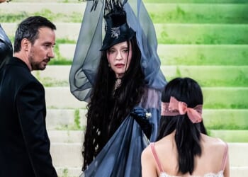 Madonna got annoyed with one of her seven pretty nymphs when at the Met Gala 2026 red carpet on Monday