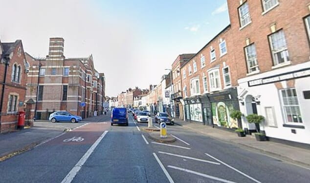 Police responded to a report that a woman was raped in an alleyway off The Tything in Worcester (pictured) after the alleged incident which police believe happened between 6am and 8.30am on Saturday