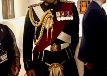 Ms Stewart, 84, took to Instagram to gush about meeting Charles's 'hot Equerry' - Lieutenant Colonel Jonathan Thompson (pictured) - who has served His Majesty since he took the throne in 2022