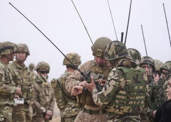 Two US service members went missing on Saturday during a training exercise called African Lion in Morocco. US military forces are pictured during the same exercise last year