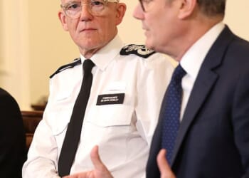 Sir Mark Rowley said on Friday British Jews are experiencing their greatest ever threat, with anti-Semitism becoming increasingly prevalent in a social media-driven age Pictured: Sir Rowley and Sir Keir attended a meeting of criminal justice agencies following the Golders Green attack