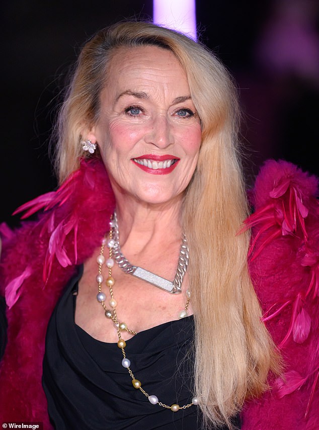 Jerry Hall rose to fame in the 1970s and became one of the era's most recognisable fashion icons (pictured in October)