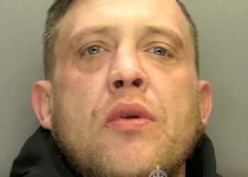 Ashley Daley walked out of a Tesco shop holding a large display case containing Mini Eggs