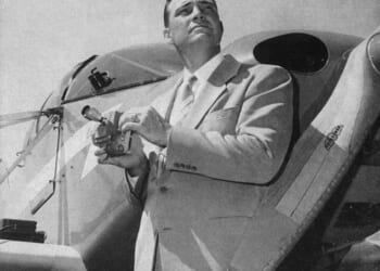 Kenneth Arnold (Pictured) was one of several people who spotted flying saucers over the US in 1947