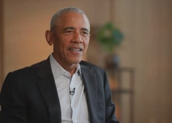 Barack Obama joked with Stephen Colbert about running for president in a fawning interview at the former commander in chief's troubled, soon-to-open presidential center