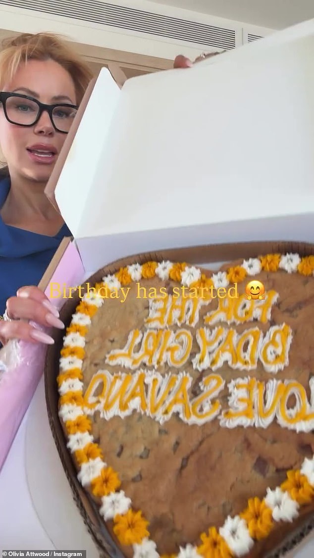 The TV personality, 34, who was spotted kissing the TOWIE star, 37, in March, also celebrated her birthday with mysterious cookie from 'Savano' - after getting the name tattooed
