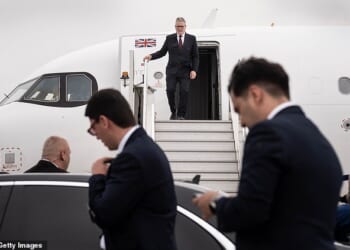 Keir Starmer (pictured) dodged the local election campaign trail to embark on a 4,500-mile round trip to the Armenian capital Yerevan for a meeting aimed at bringing Britain closer to the European Union