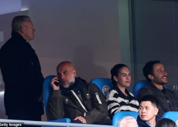 Maria Guardiola (centre) is the bedrock by Pep's side as City chase another title triumph