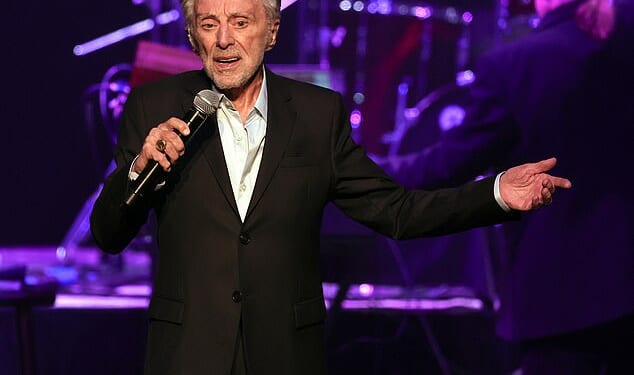 Law enforcement reported to the LA home of Frankie Valli, 92, on Sunday amid reports a restraining order the legendary singer has against son Francesco had been violated. Pictured 2023