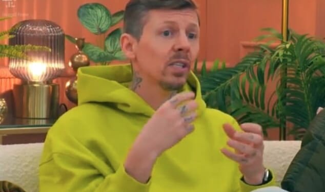 Professor Green held back tears and said he was still 'grieving' the end of his relationship with fiancé Karima McAdamson on Tuesday's Celebs Go Dating