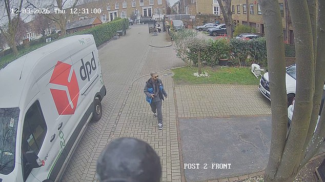 Camila Martins, from Westminster in London, was left perplexed after receiving a call from a DPD delivery driver on March 12 asking where the package she had left for collection was. Turning to CCTV for answers, she watched as the brazen thief Ali Sadeghi slipped behind a DHL van to gain access to her gated Mews