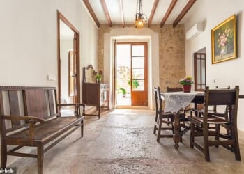 This is the glass panelled door that Jake Hall fell through moments before his death in a Majorcan villa