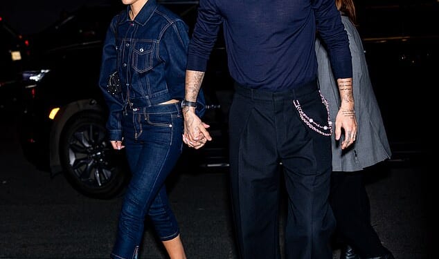 Romeo Beckham and Kim Turnbull looked just like Posh and Becks as they stepped out in New York on Sunday - ahead of an 'awkward reunion' with estranged brother Brooklyn at the Met Gala