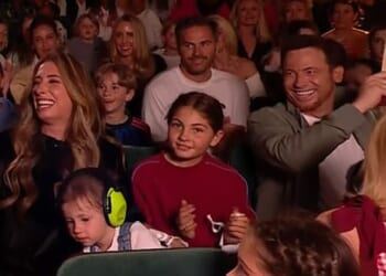 Stacey Solomon and husband Joe Swash put on a united front as they sat with their children in the Britain's Got Talent semi-final audience on Saturday