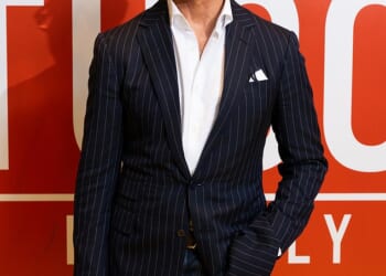 Stanley Tucci - pictured on Friday - assumed he would never have another significant other after his first wife Kate died of breast cancer in 2009, but a young lady named Felicity Blunt changed that