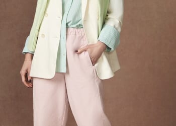 Tracey wears: Trousers, £95, hush-uk.com. Jumper, £49, jigsaw-online.com. Blazer, £99.90, uniqlo.com. Shirt, £29, next.co.uk. Jewellery, Tracey’s own. Shoes, £36, Topshop, asos.com