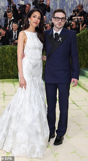 It seemed there were more Z-list celebrities than there were A-list at the event. Above, Huma Abedin and Alex Soros