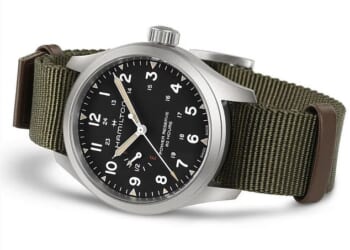Collectable cache: The Hamilton Khaki Field Mechanical 250 has been described as one of the 'hottest entry level watches' by the fashion magazine GQ
