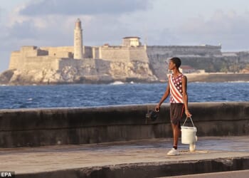 President Trump suggested plans to take over Cuba 'almost immediately,' after 'finishing the job' in Iran. Pictured: A person walks along an area of the Malecon in Havana, Cuba, on April 9