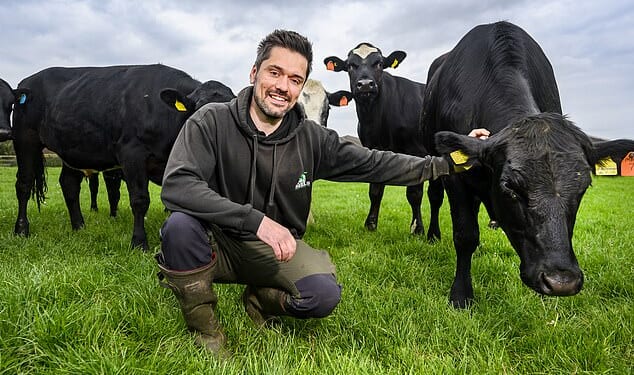 High steaks: Joe Seels, with his Aberdeen Angus herd, says the US sector's size makes it hard to compete