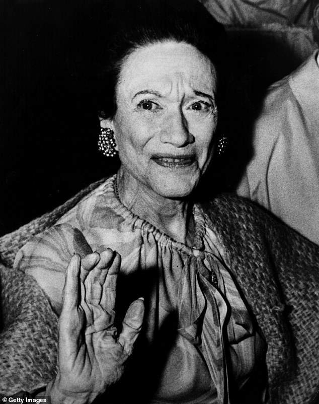 By the end of her life, Wallis was reduced to a frail figure ravaged by dementia, poor health and the cruel machinations of her lawyer. Pictured: Wallis at  Paris nightclub, Maxims,  in 1975