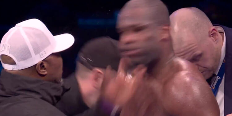 Watch as Daniel Dubois’ coach SLAPS his face twice in sobering corner moment during Fabio Wardley fight