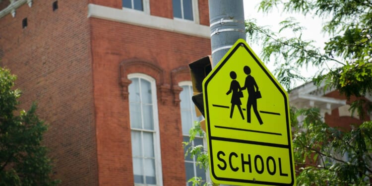 A children crossing road sign in Philadelphia.